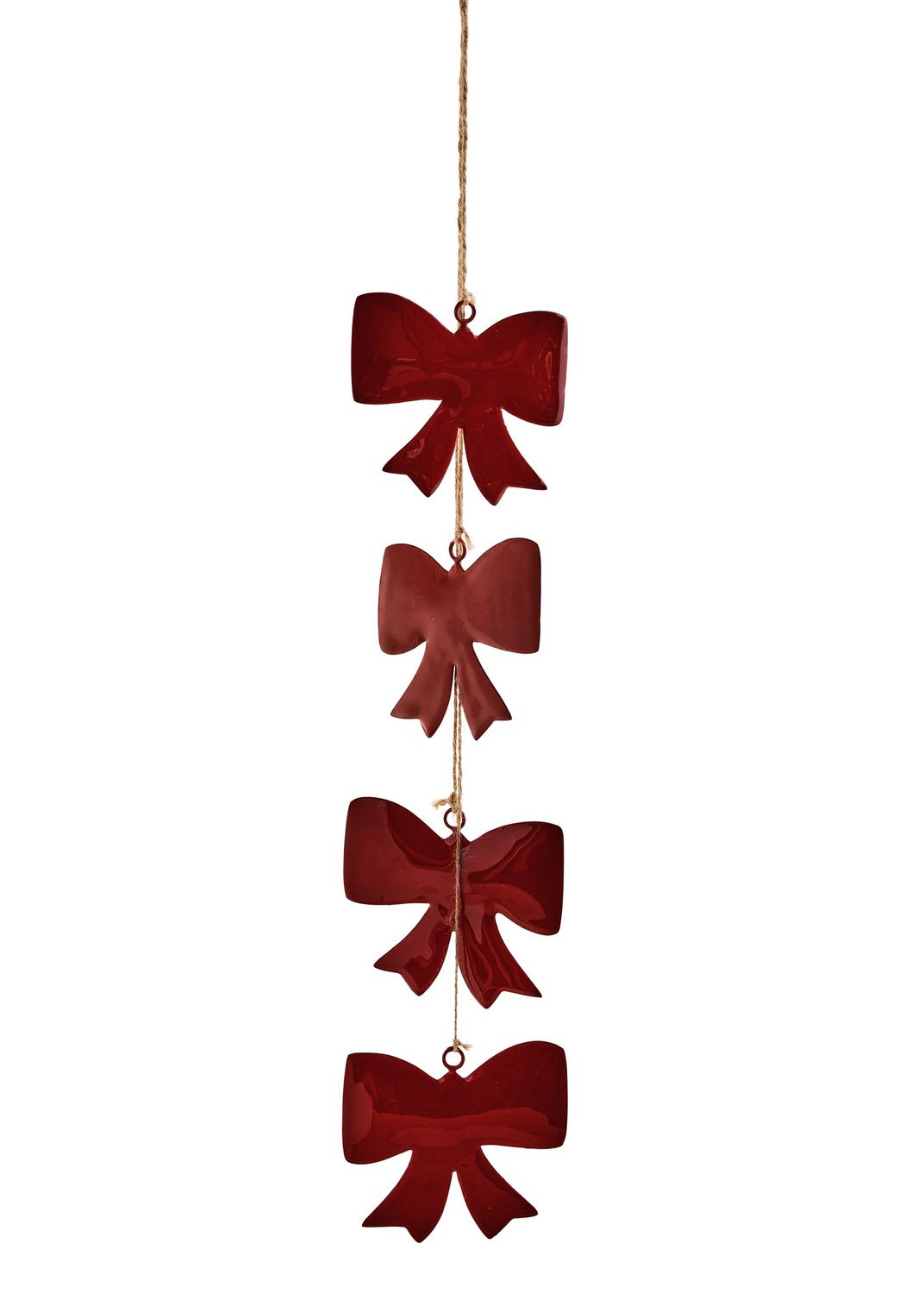 Burgundy Bow Decorations | Iron