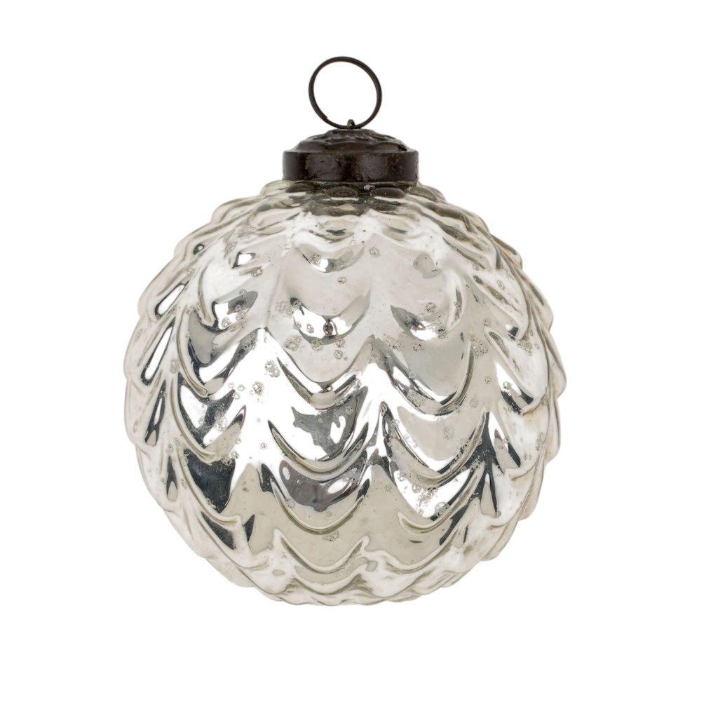 Silverfrost Waves Ornament | L
