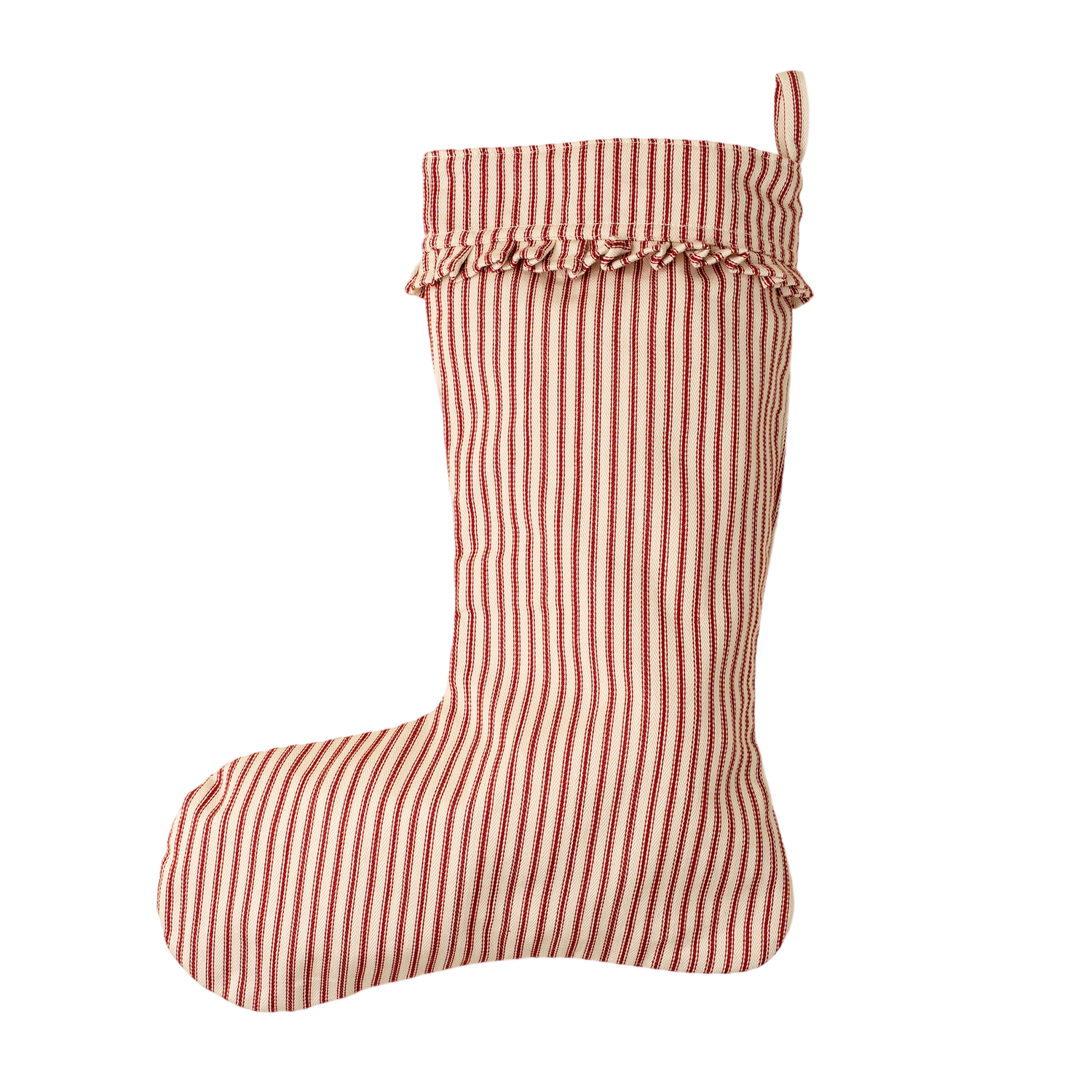 Ticking Stripe Stocking | Red