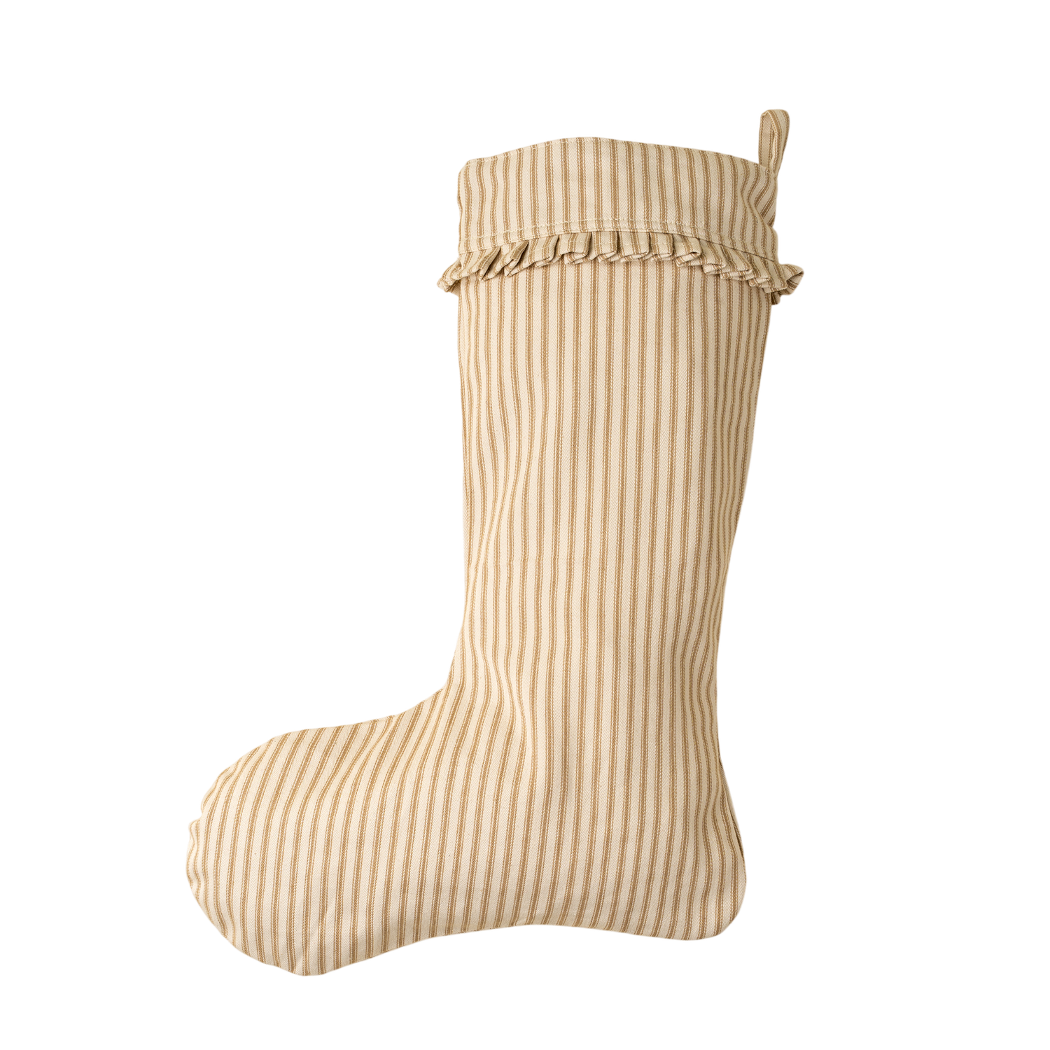 Ticking Stripe Stocking | Beige