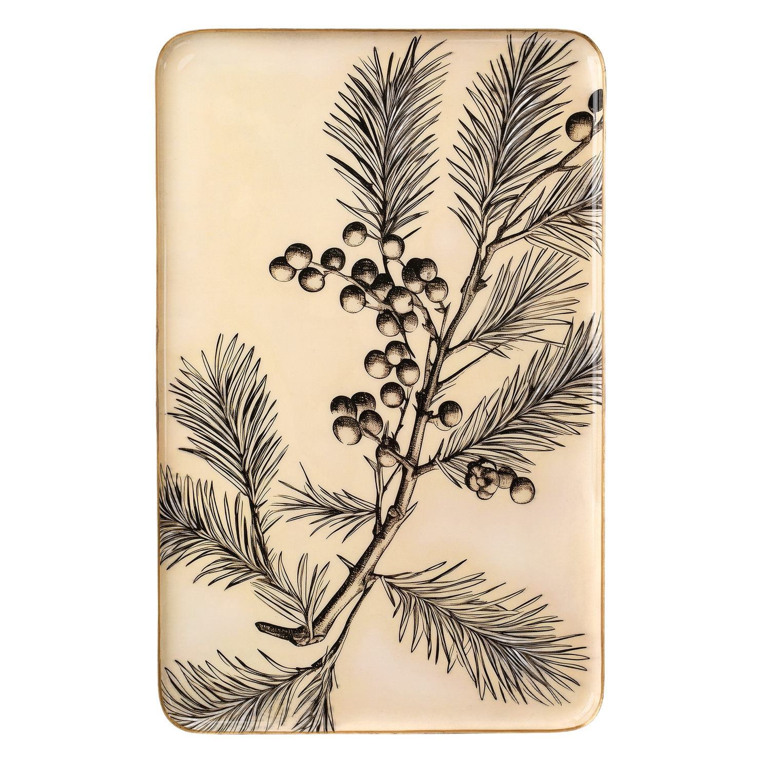 Winterberry Enameled Tray | XL