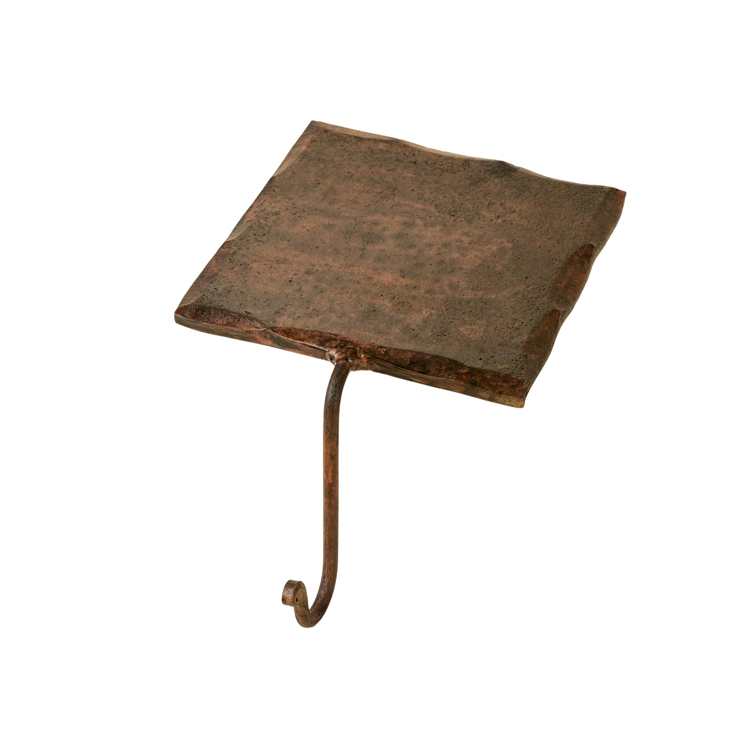 Forged Iron Stocking Hook | Rustic Brass