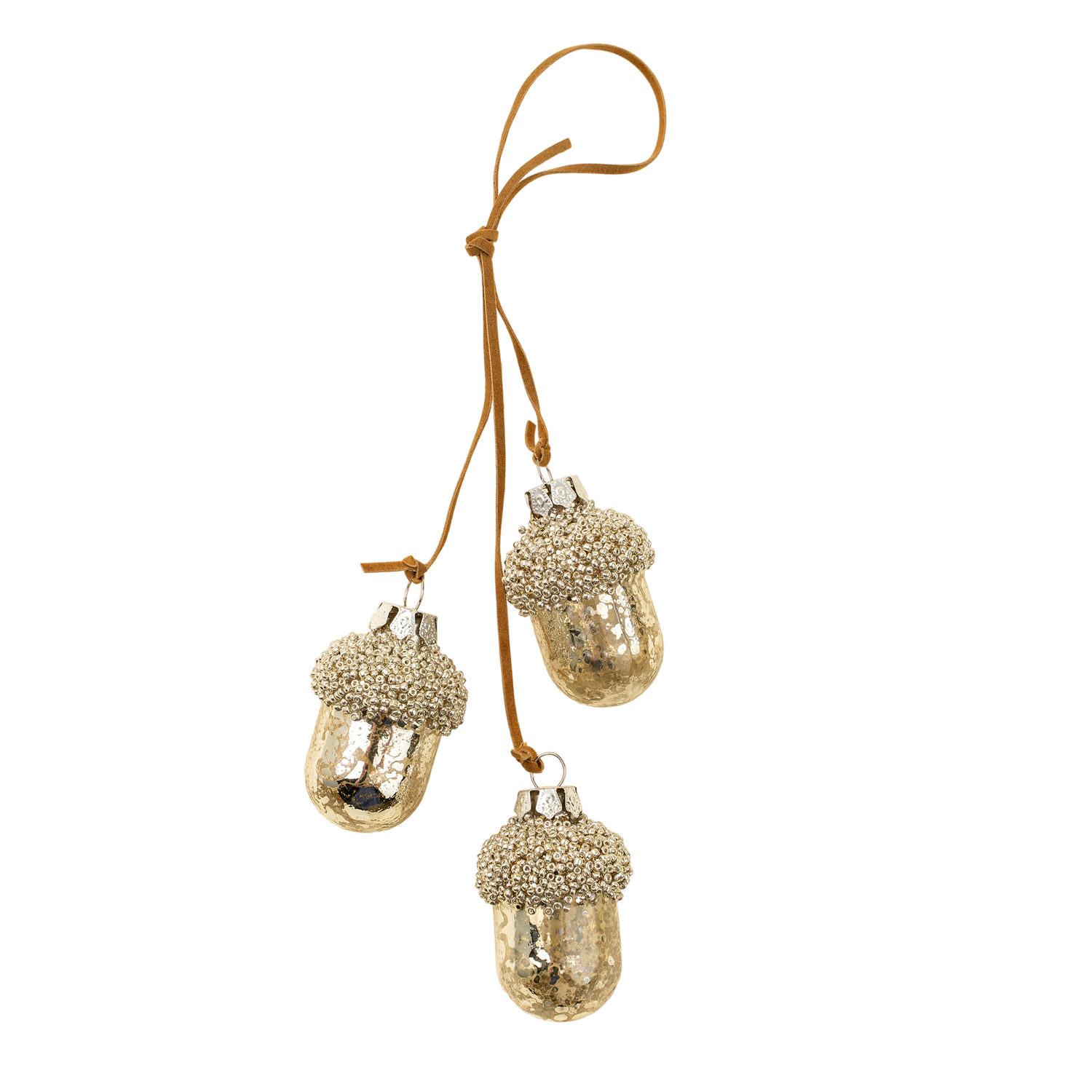 Glitter Glass Acorn Bunch | Ornament
