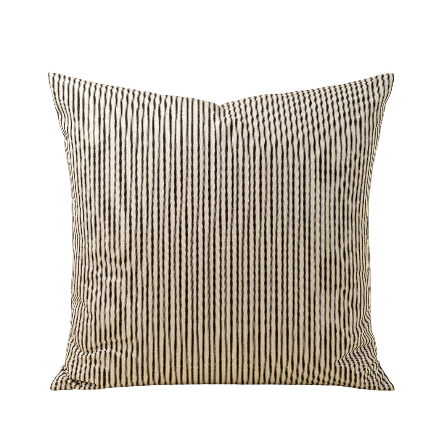 Black Ticking Pillow | 24x24