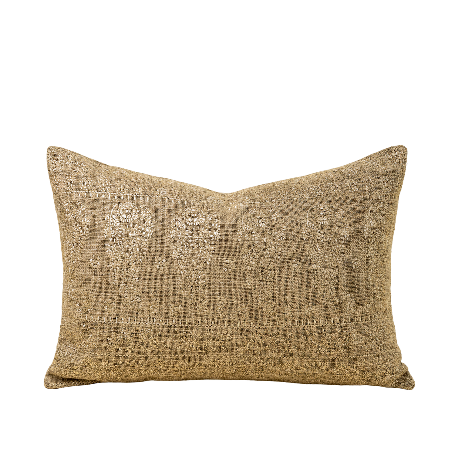 Nisha Sage Embroidered Pillow | 16x24