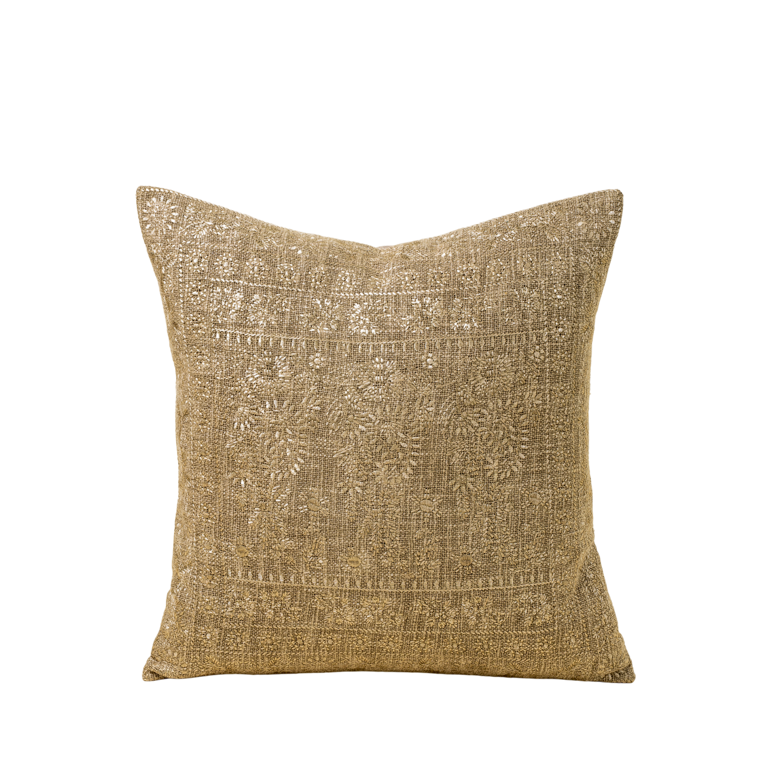 Nisha Sage Embroidered Pillow | 20x20