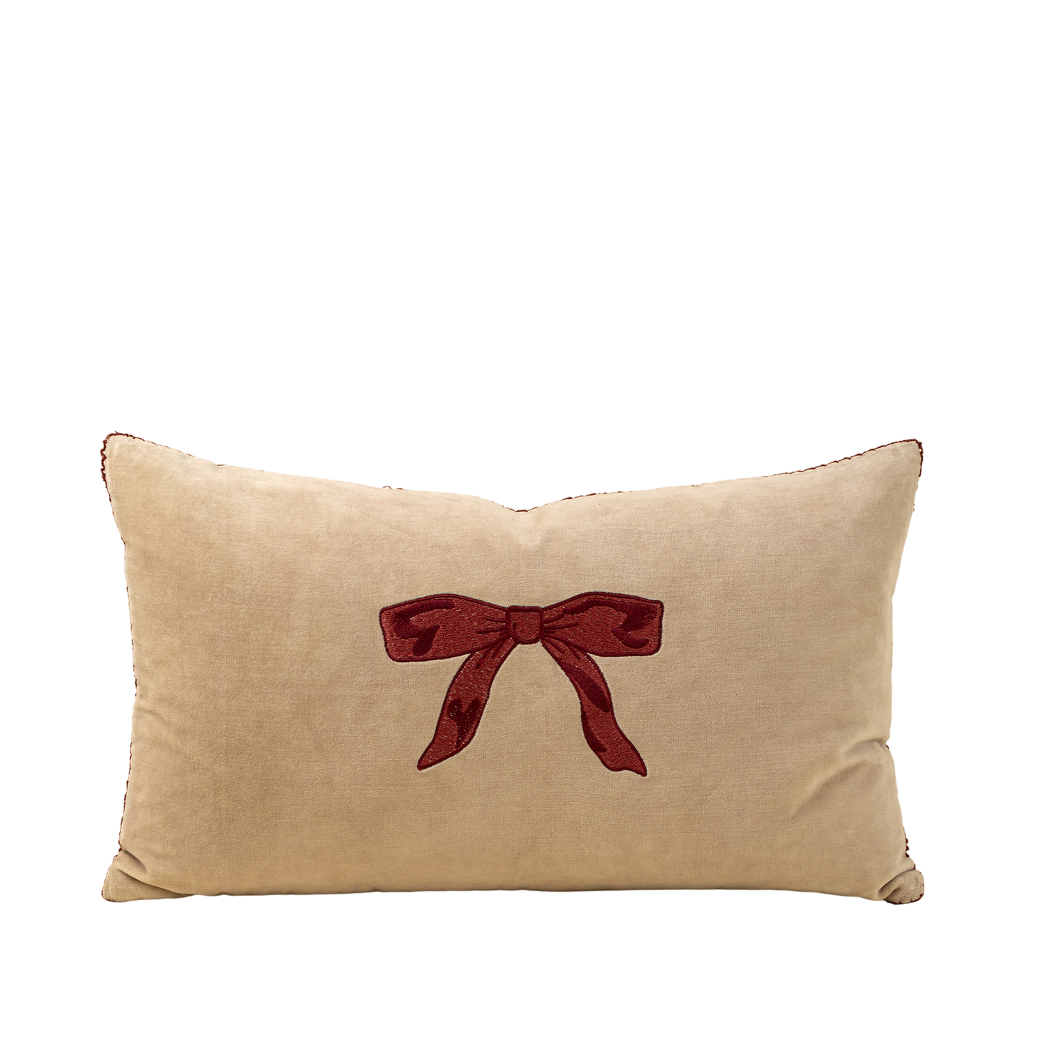 Velvet Bow Pillow | 21x12
