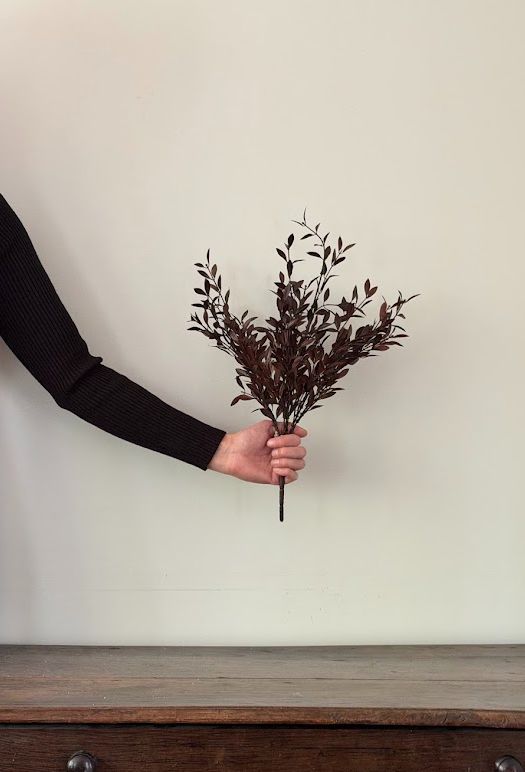 Burgundy Willow Leaves Bush | 18"
