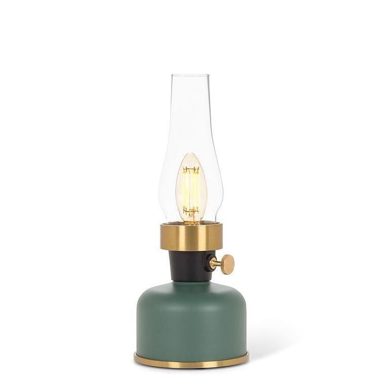 Lantern LED Lamp w/Chimney | Green-Sm