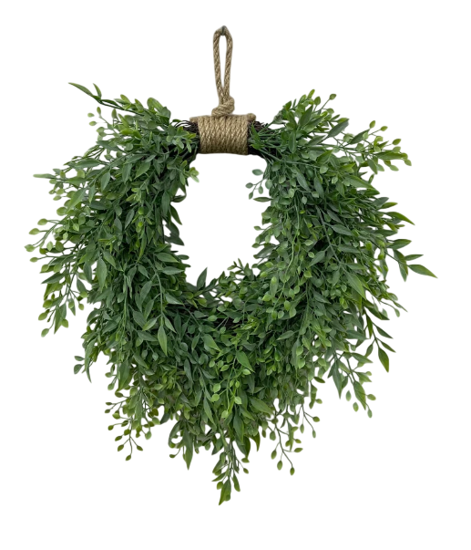 Green Smilax Heart Shape Wreath | 13"