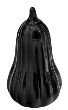 Gourd Black Ceramic Decor | Tall