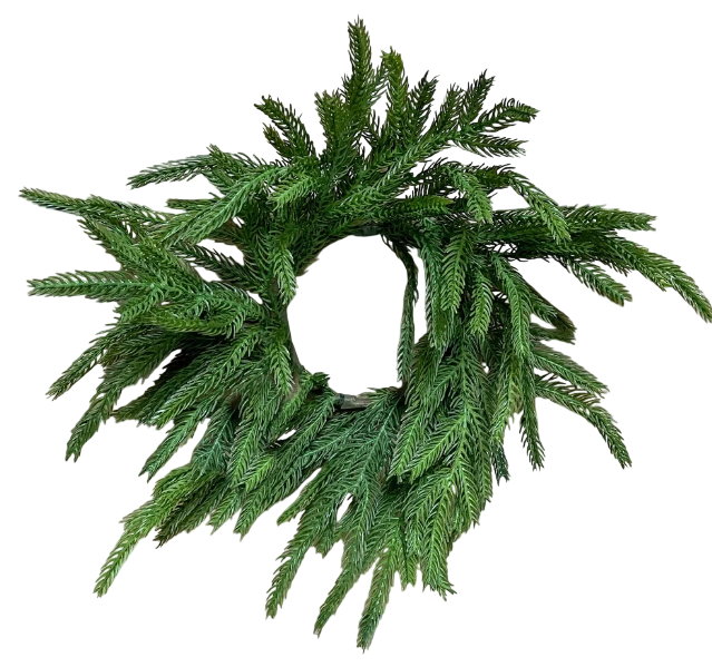 Real Touch Norfolk Pine Candle Ring | 10"