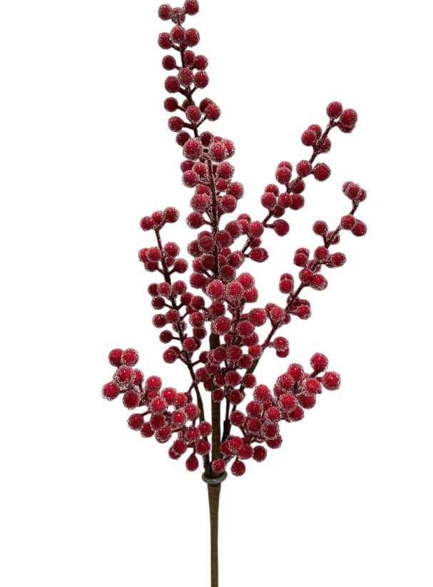 Red Iced Berry Spray | 25.5"