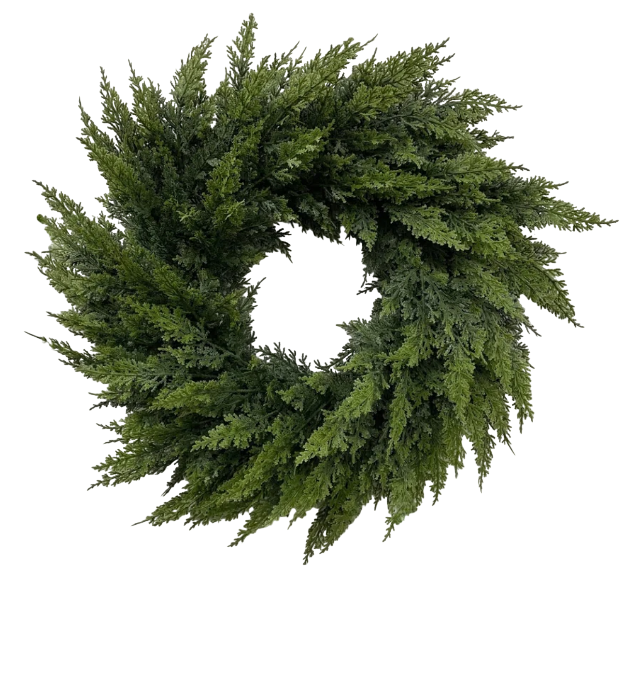 Real Touch Red Cedar Wreath | 24"