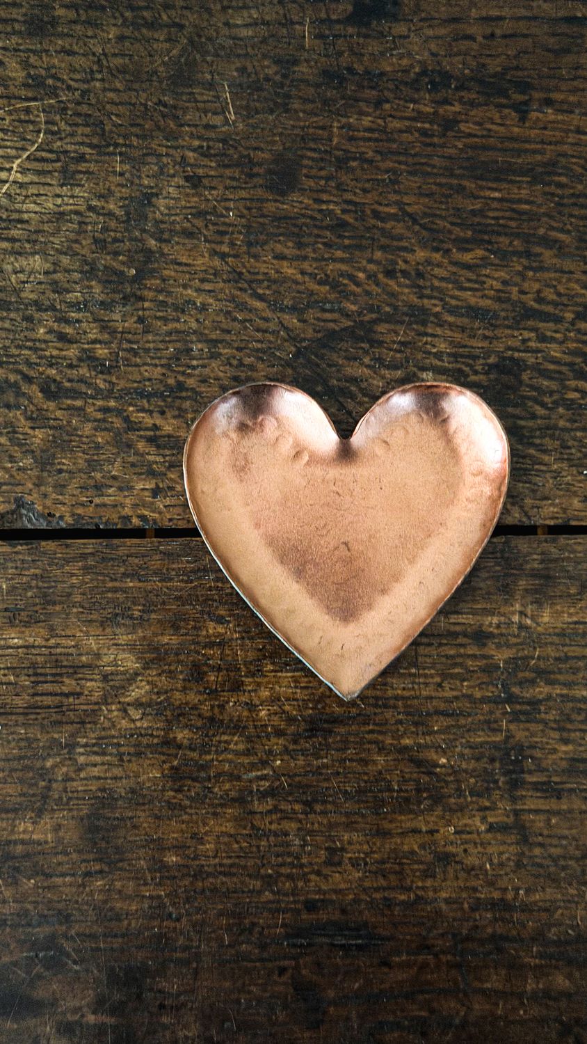 Copper Heart Catchall Tray