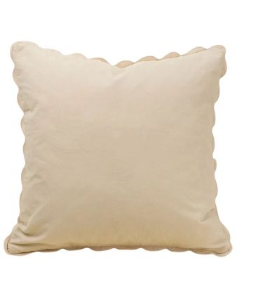 Corduroy Scallop Pillow | Ivory | 20 x 20"