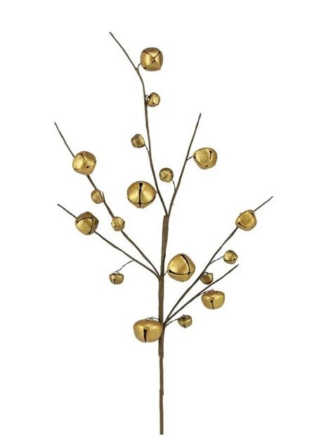 Antique Gold Jingle Bell Spray | 18"