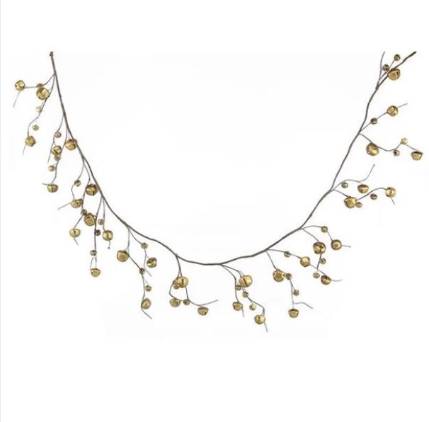 Gold Jingle Bells Garland | 5'