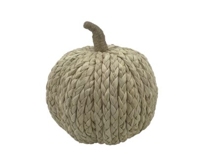 Fall Pumpkin Natural Braid Grass 6" | Natural/Tall
