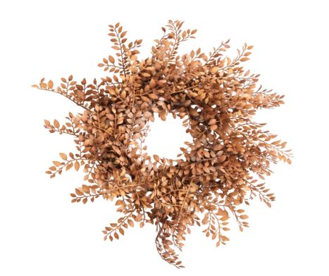 Fall Boxwood Candle Ring Wreath | 4.5"