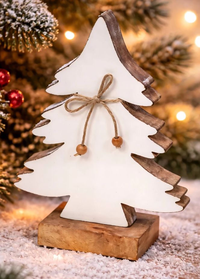 Mango Wood Tree | White-L