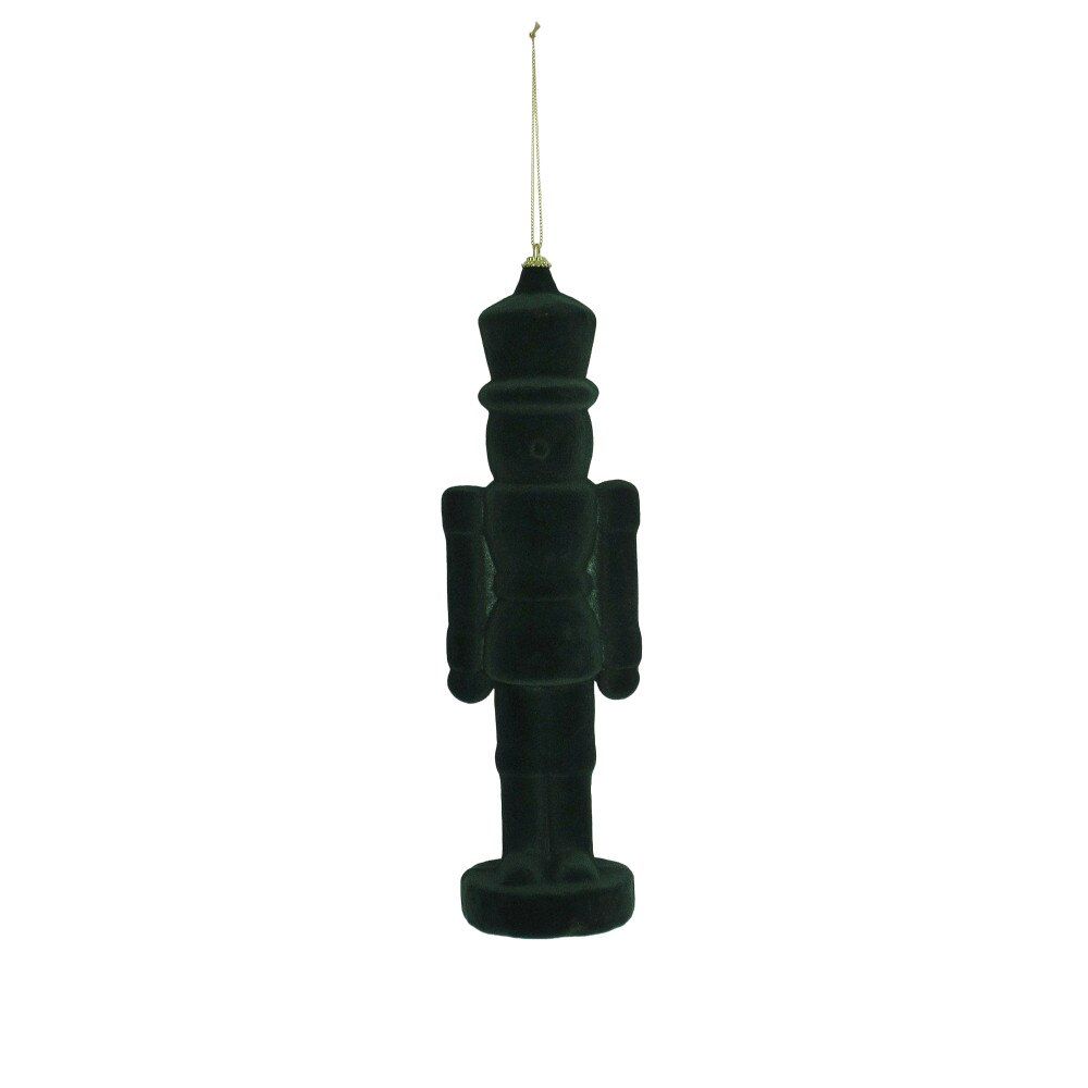Nutcracker Flocked Orn | Dark Green-L