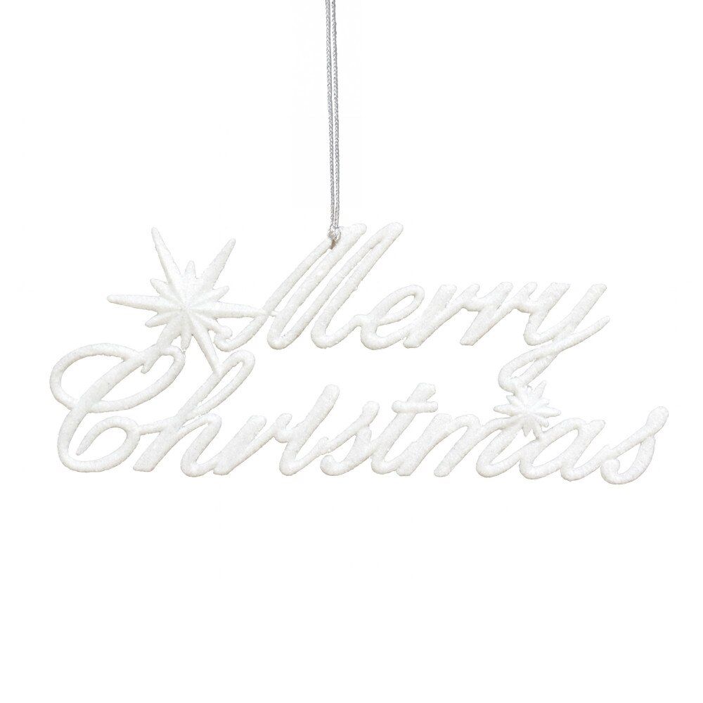 Merry Christmas Orn | White Ice