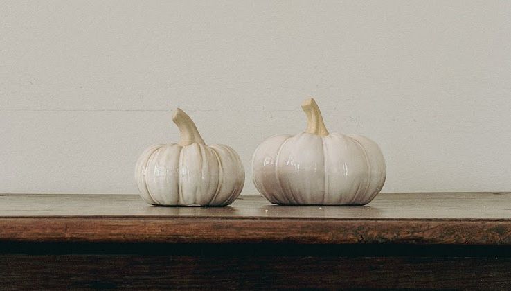 White Porcelain Pumpkin | Large