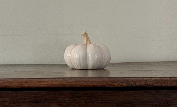 White Porcelain Pumpkin | Large