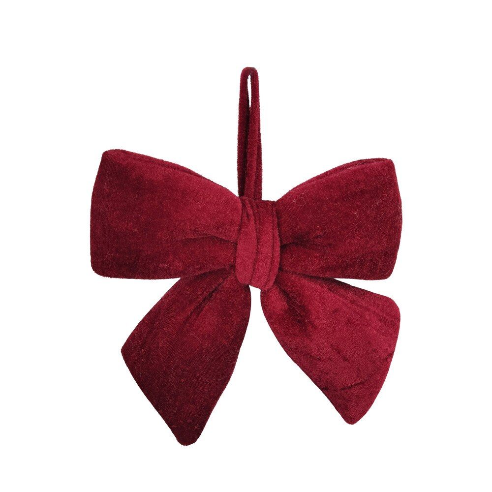Velvet Bow | Burgundy-8"