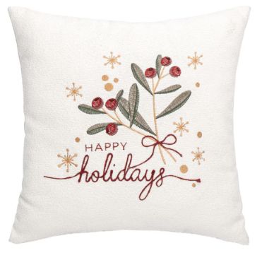 Happy Holiday Pillow | 18"x18"