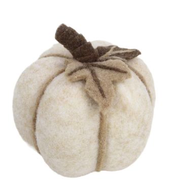 Felt Pumpkin | Cream/Taupe