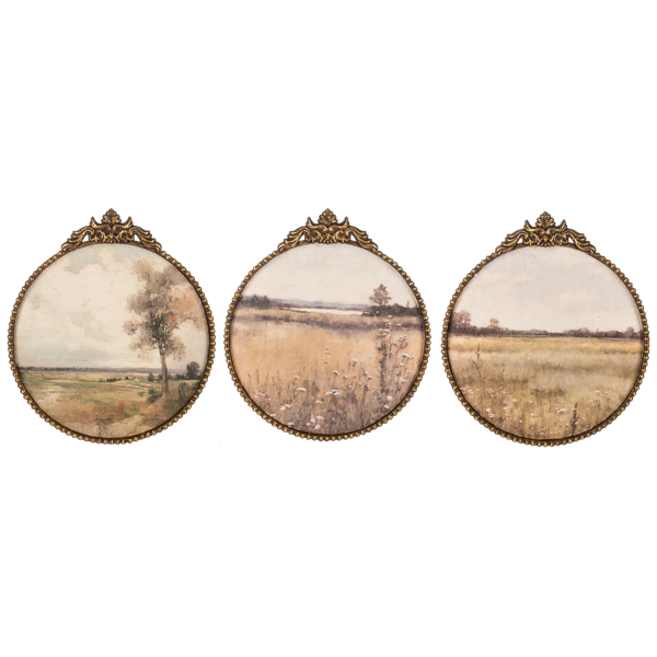 Gold Framed Landscape Art | Set of 3