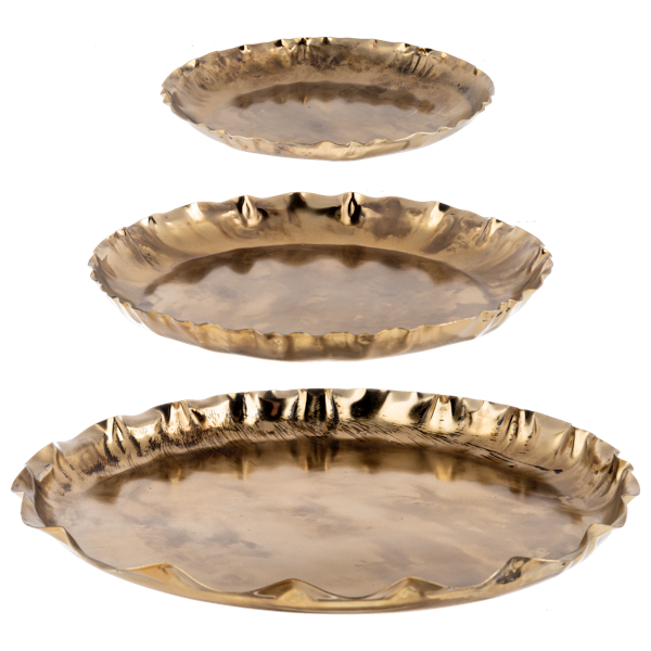 Antique Gold Tray | Set of 3