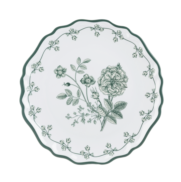 Green Botanical Salad Plate