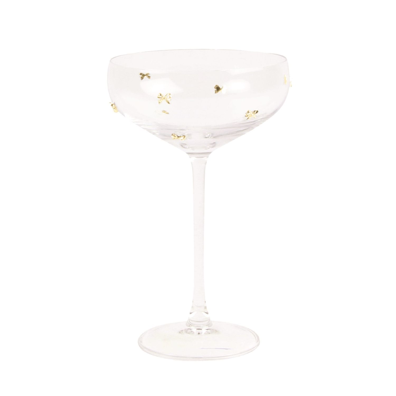 Gold Bow Coupe Glass