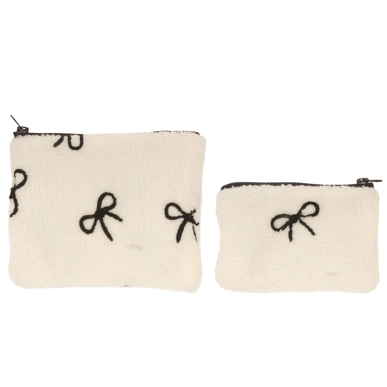 Textured Cream Bow Bags