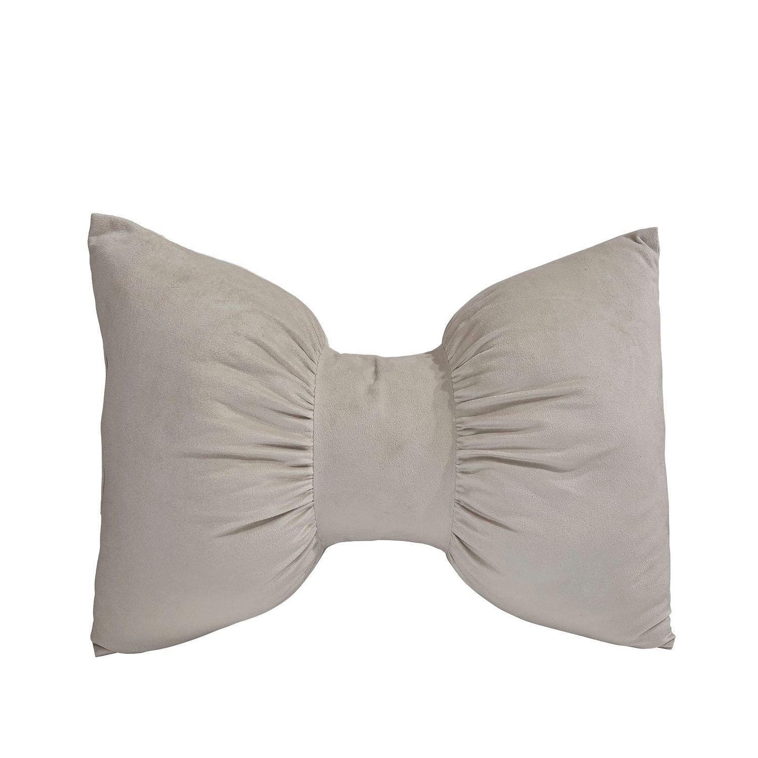 Bow Shaped Silver Pillow | 14x18