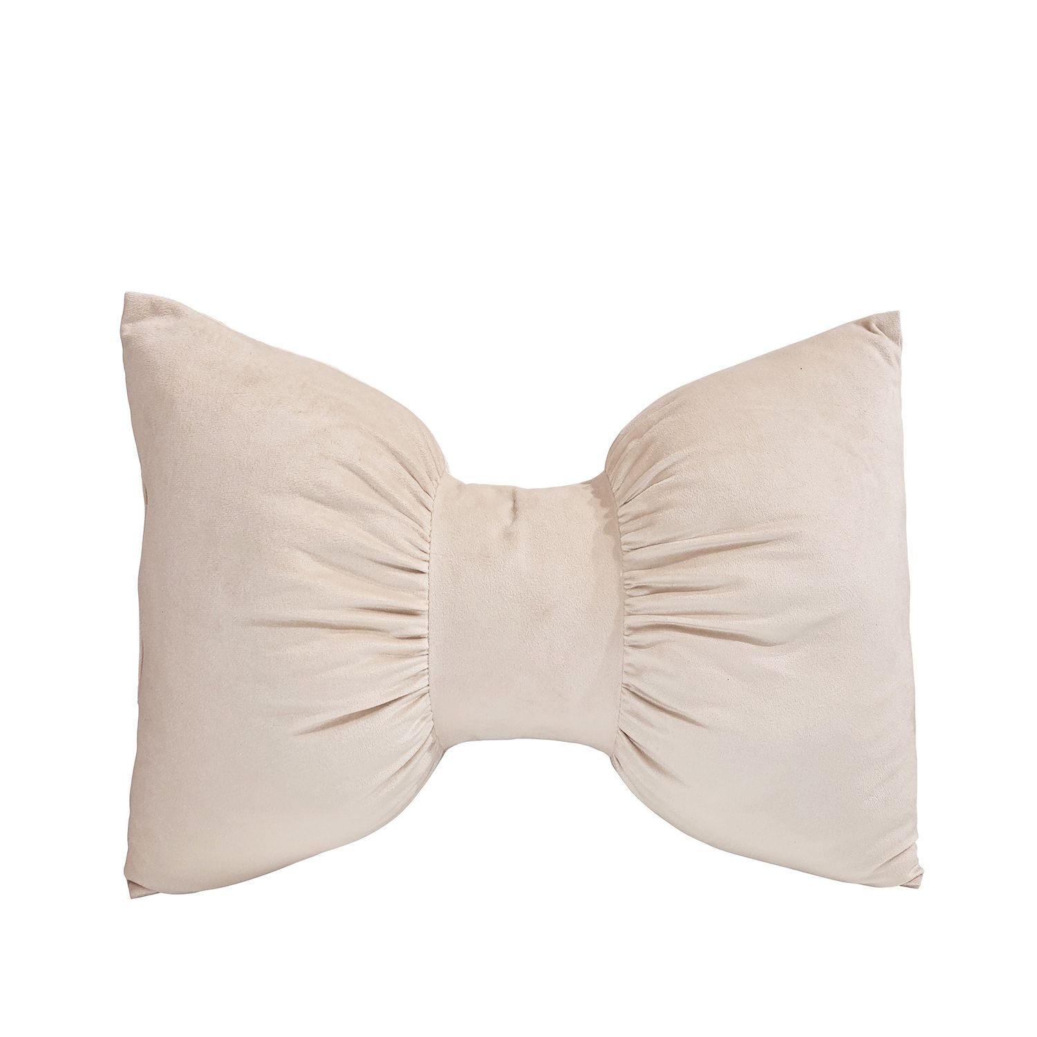 Bow Shaped Champagne Pillow | 14x18