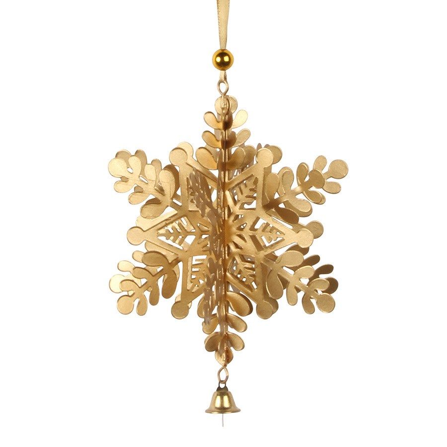 Jingle Snowflake Orn | Gold