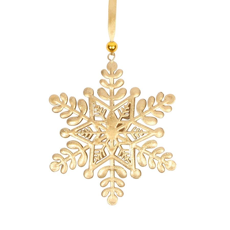 Snowflake Shimmer Orn | Gold