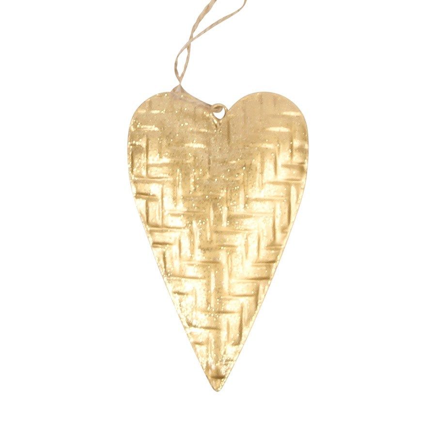 Heart Shimmer Orn | Gold