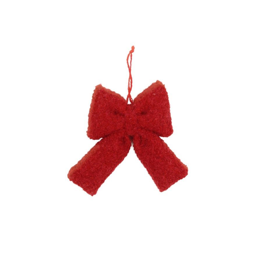 Teddy Red Bow Orn | XS