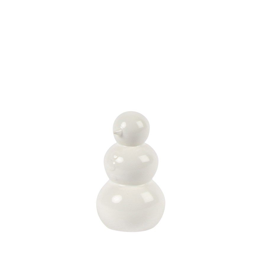 White Snowman Ceramic Decor | S