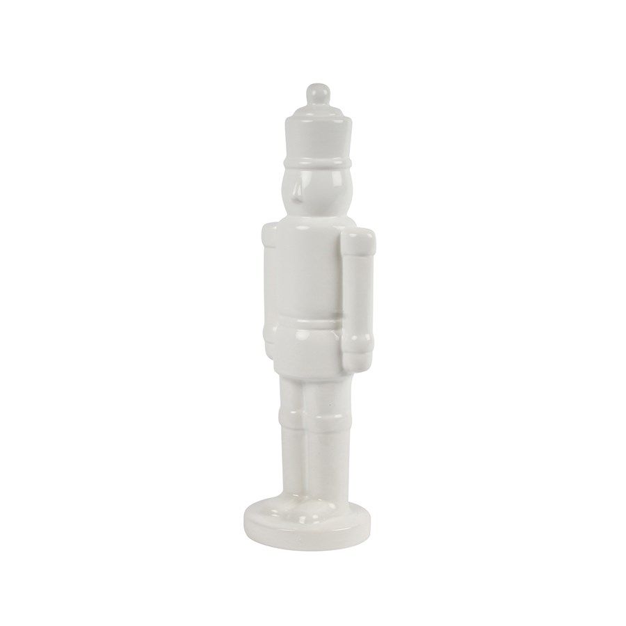 White Ceramic Nutcracker | L