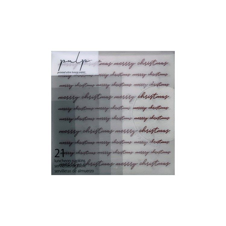 Cocktail Napkin-Merry Christmas Red | Set of 21