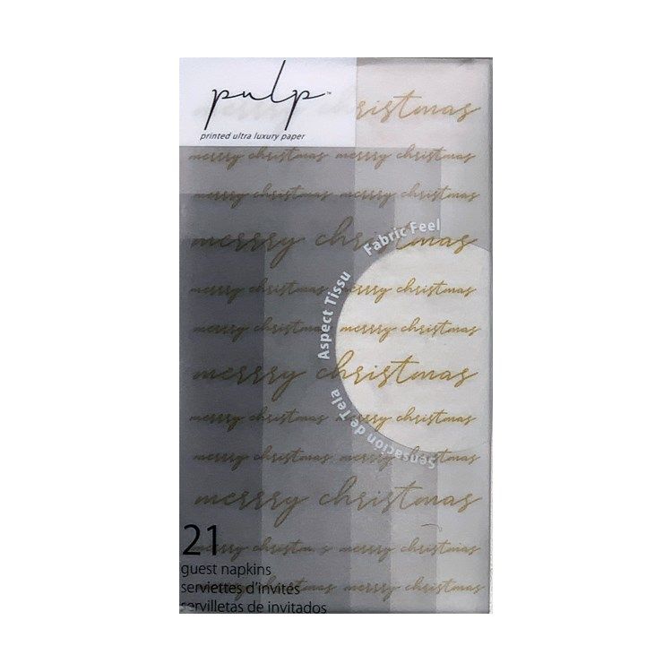 Guest Napkin-Merry Christmas Gold | Set of 21