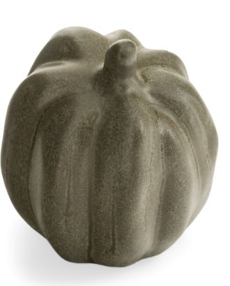 Olive Green Ceramic Pumpkin Decor | S