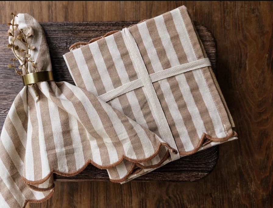 Napkins-Scalloped-Rust | Set of 4