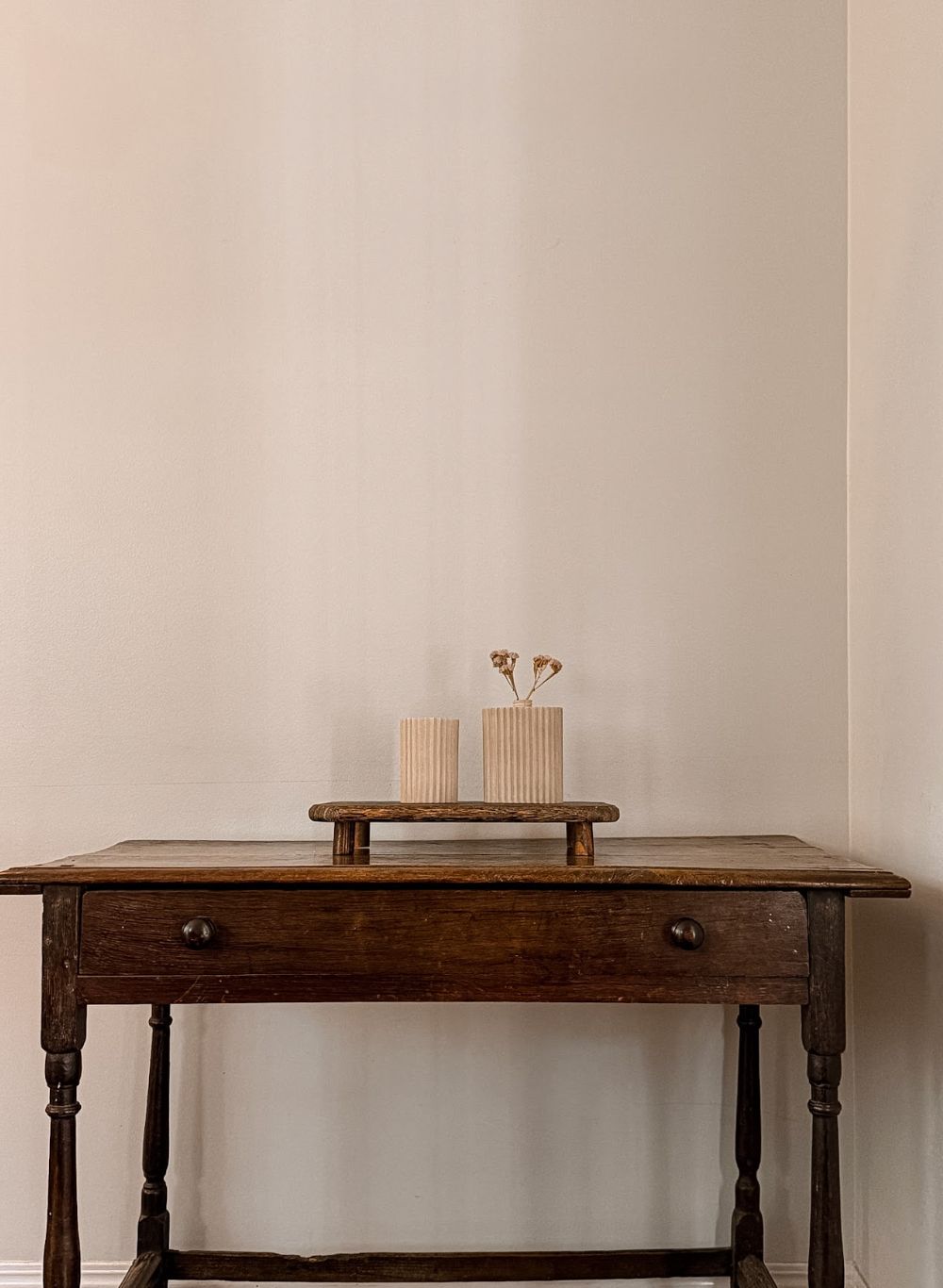 Ribbed Ceramic Vases